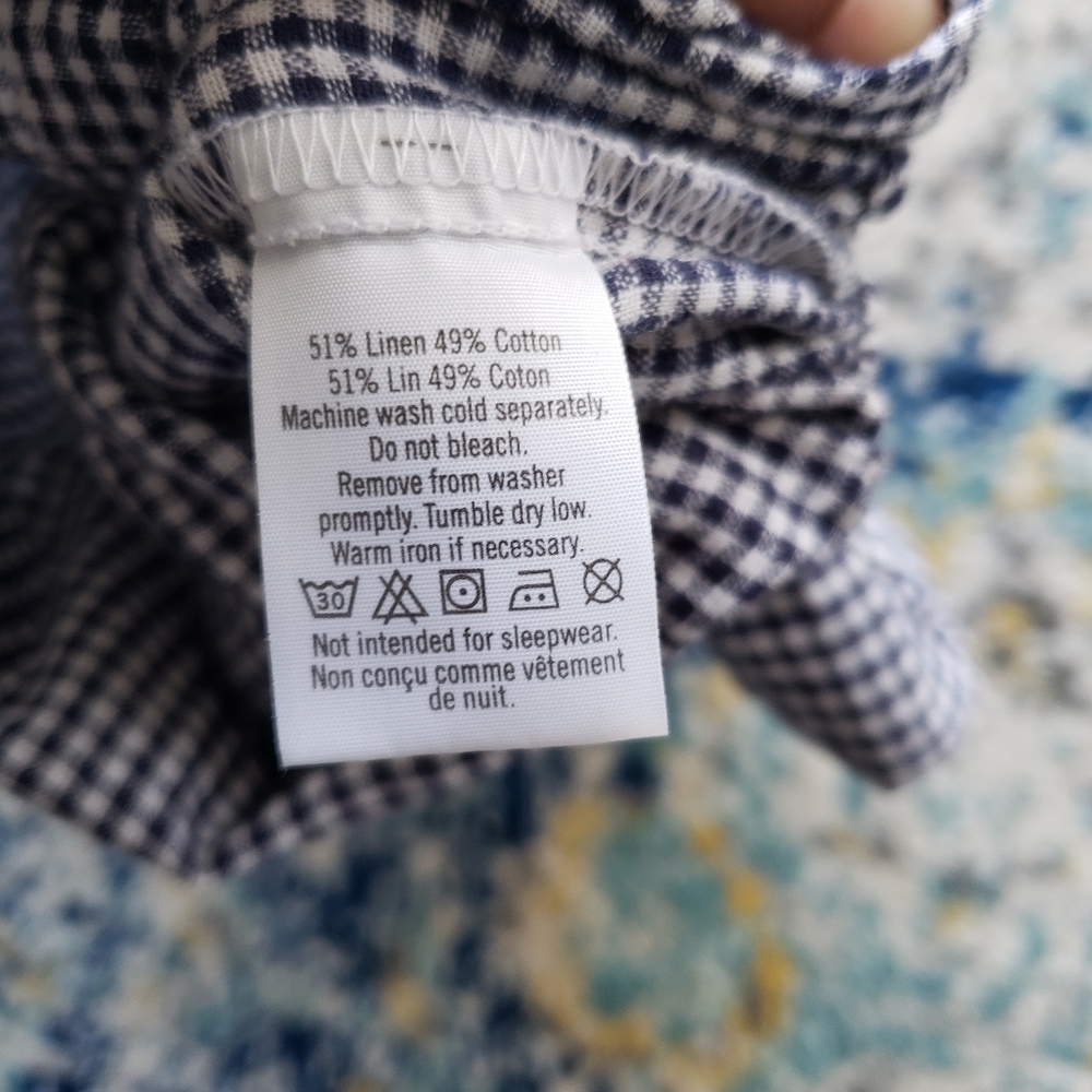 Janie and Jack Blue Gingham Button Down Bodysuit - Picture 7 of 7